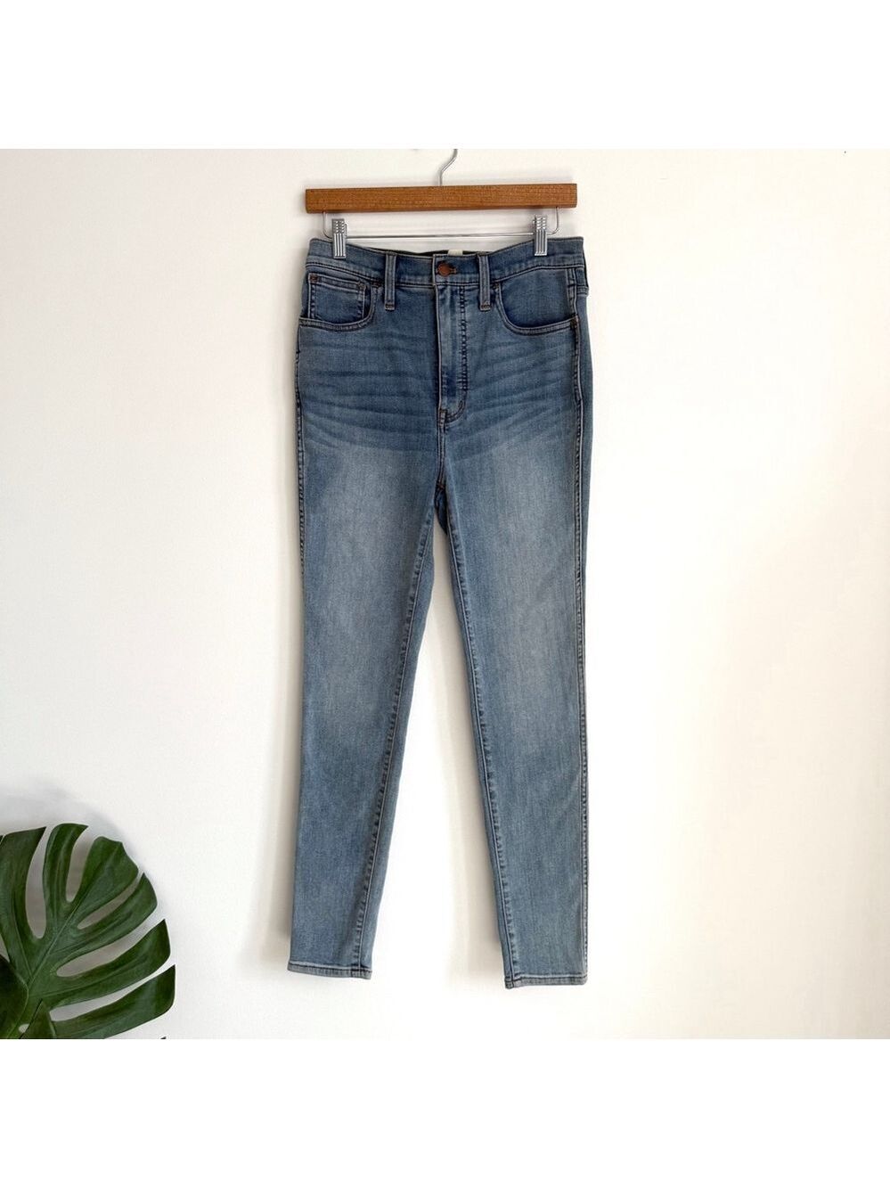 Madewell 11" Roadtripper High Rise Skinny Jeans Womens Size 28 Blue Light Wash - Picture 1 of 14